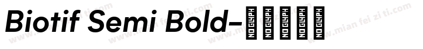 Biotif Semi Bold字体转换